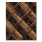 Modern Abstract Copper Geometric Intersecting Lines Rug