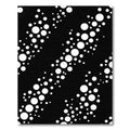 Modern Black White Circle Scatter Rug