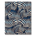 Midnight Blue Zebra Herd Rug