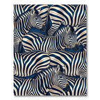 Midnight Blue Zebra Herd Rug
