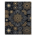 Gold Black Mandala Starburst Collection Rug