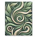 Sage Green Swirling Floral Botanical Rug