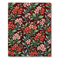 Crimson Coral Floral Vine Ensemble Rug