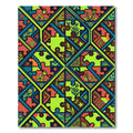 Colorful Geometric Puzzle Floral Medallion Rug