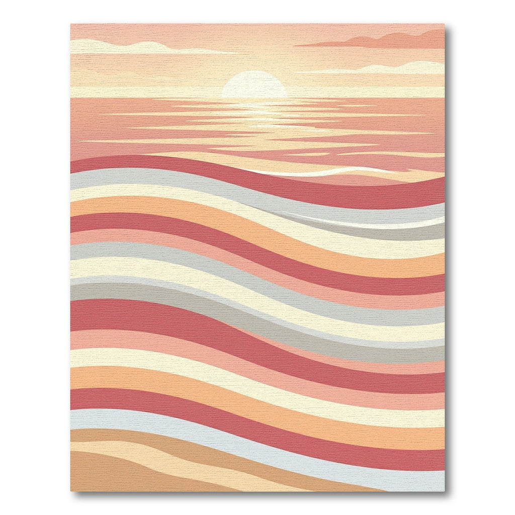 Sunset Serene Wave Colorblock Rug