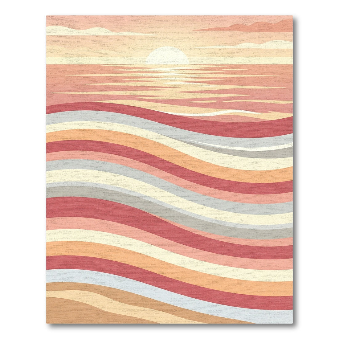Sunset Serene Wave Colorblock Rug