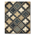 Ornate Quatrefoil Khaki Gray Rug