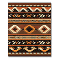 Earthy Orange Geometric Navajo Rug