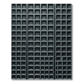 Minimalist Charcoal Matte Grid Sculptural Rug