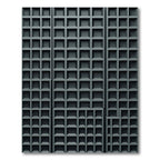 Minimalist Charcoal Matte Grid Sculptural Rug