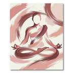 Ethereal Dusty Rose Zen Yoga Swirl Rug