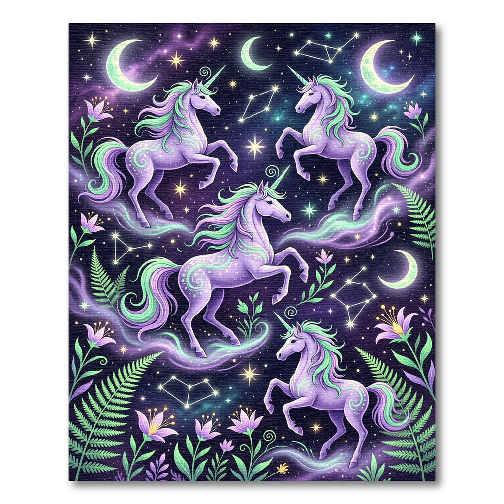 Celestial Unicorn Starry Night Tapestry Rug