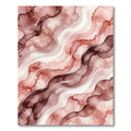 Abstract Blush And Burgundy Flowing Waves Rug