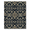 Classic Acanthus Scrollwork Dark Floral Rug