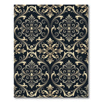 Classic Acanthus Scrollwork Dark Floral Rug