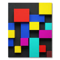 Vibrant Geometric Block Abstract Composition Rug