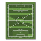 Modern Minimalist Green Soccer Field Pitch Rug