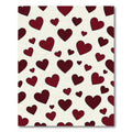 Minimalist Deep Crimson Heart Scattered Rug