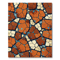 Terracotta Cracked Stone Mosaic Rug