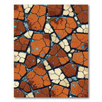 Terracotta Cracked Stone Mosaic Rug
