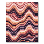Retro Warm Tone Wavy Stripes Rug