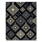 Celestial Diamond Constellation Black Rug