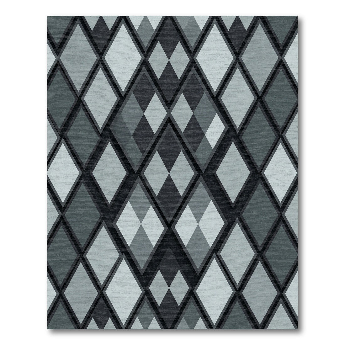 Monochromatic Diamond Tonal Overlay Rug