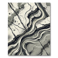 Monochrome Abstract Winding Lines Rug