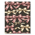 Elegant Pink and Cream Ribbon Bows Rug