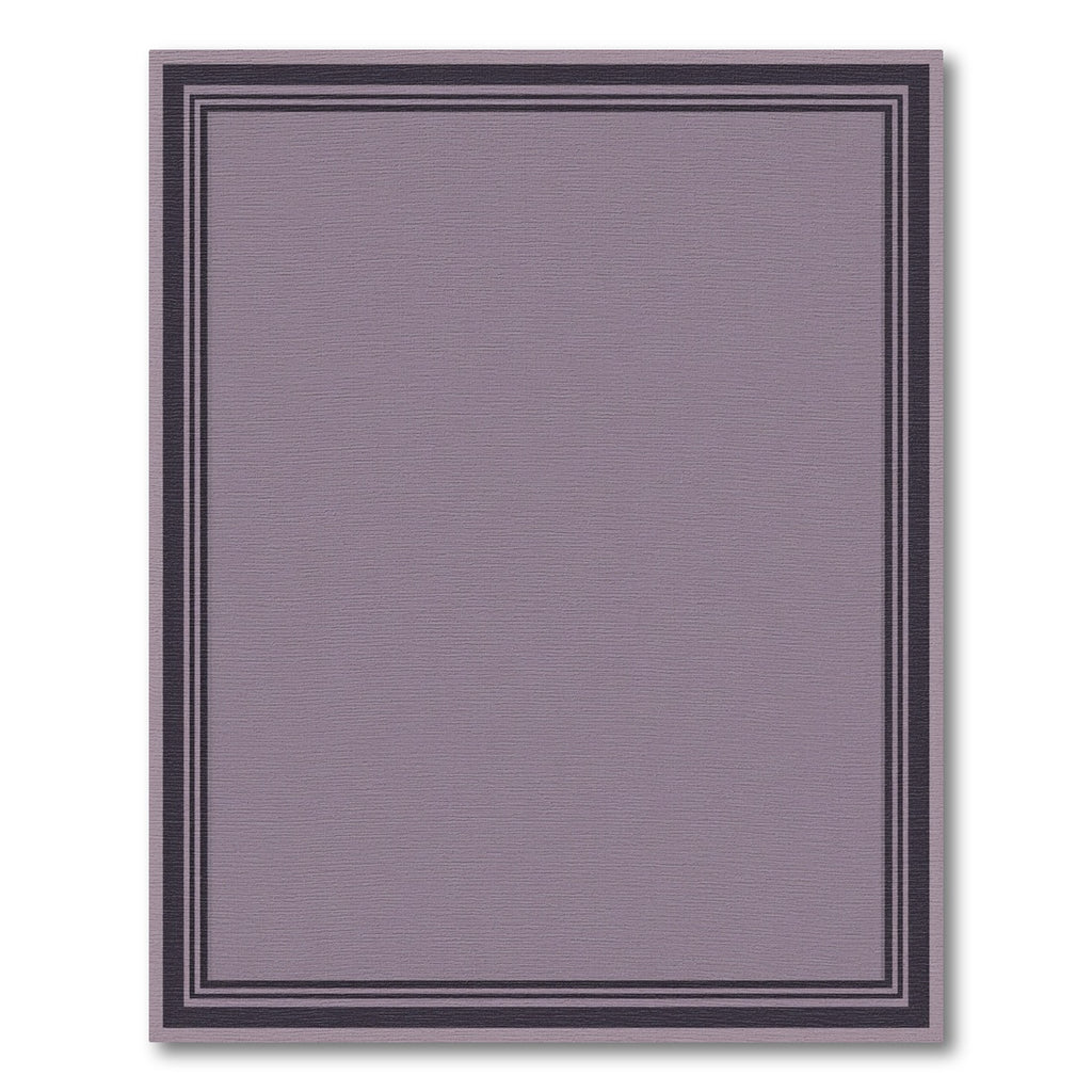 Muted Plum Double Striped Border Rug