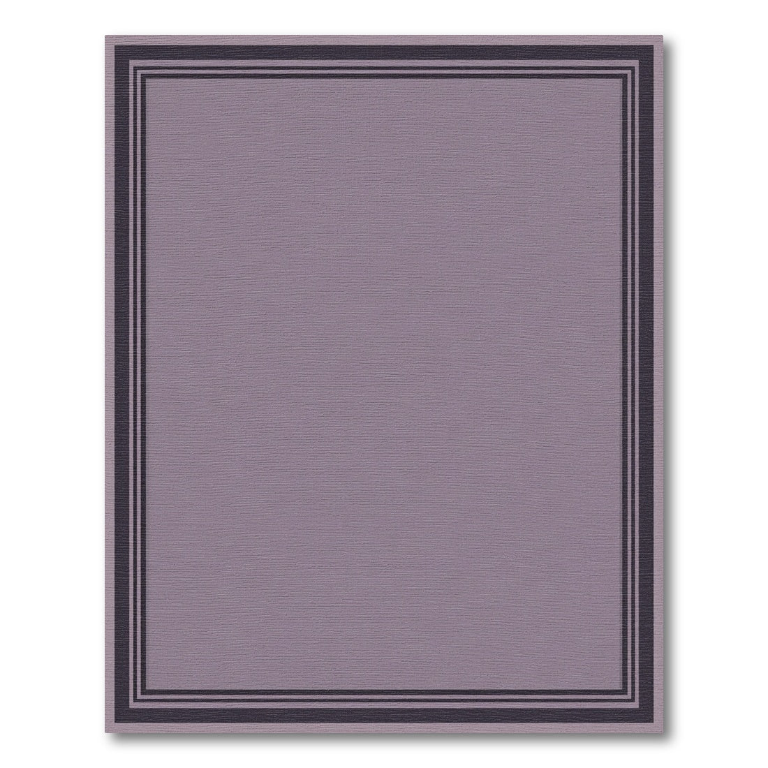 Muted Plum Double Striped Border Rug