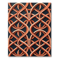 Copper Intertwined Geometric Lattice Rug