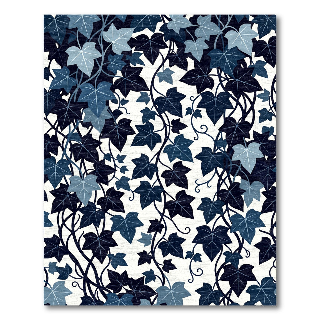 Deep Blue Ivy Vine Classic Rug