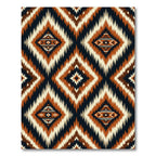 Tribal Earthy Geometric Ikat Diamond Rug