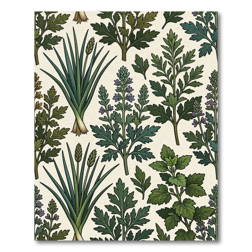 Green Foliage Botanical Floral Pattern Rug