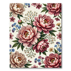 Romantic Blush Peony Botanical Garden Rug