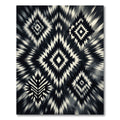 Black White Geometric Diamond Rug