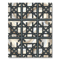Contemporary Gray Lattice Swirl Rug