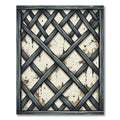 Rustic Gray Wood Lattice Diamonds Rug