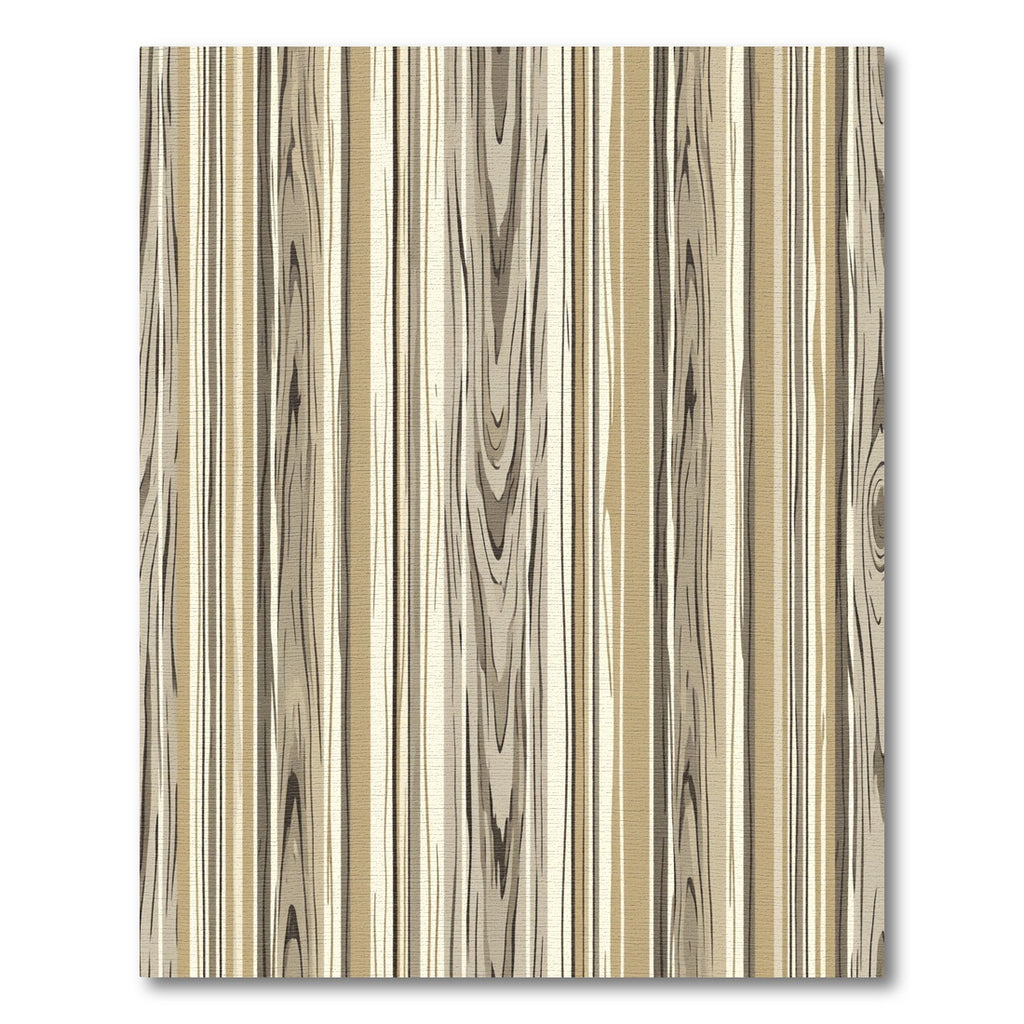 Neutral Earthy Toned Linear Woodgrain Rug