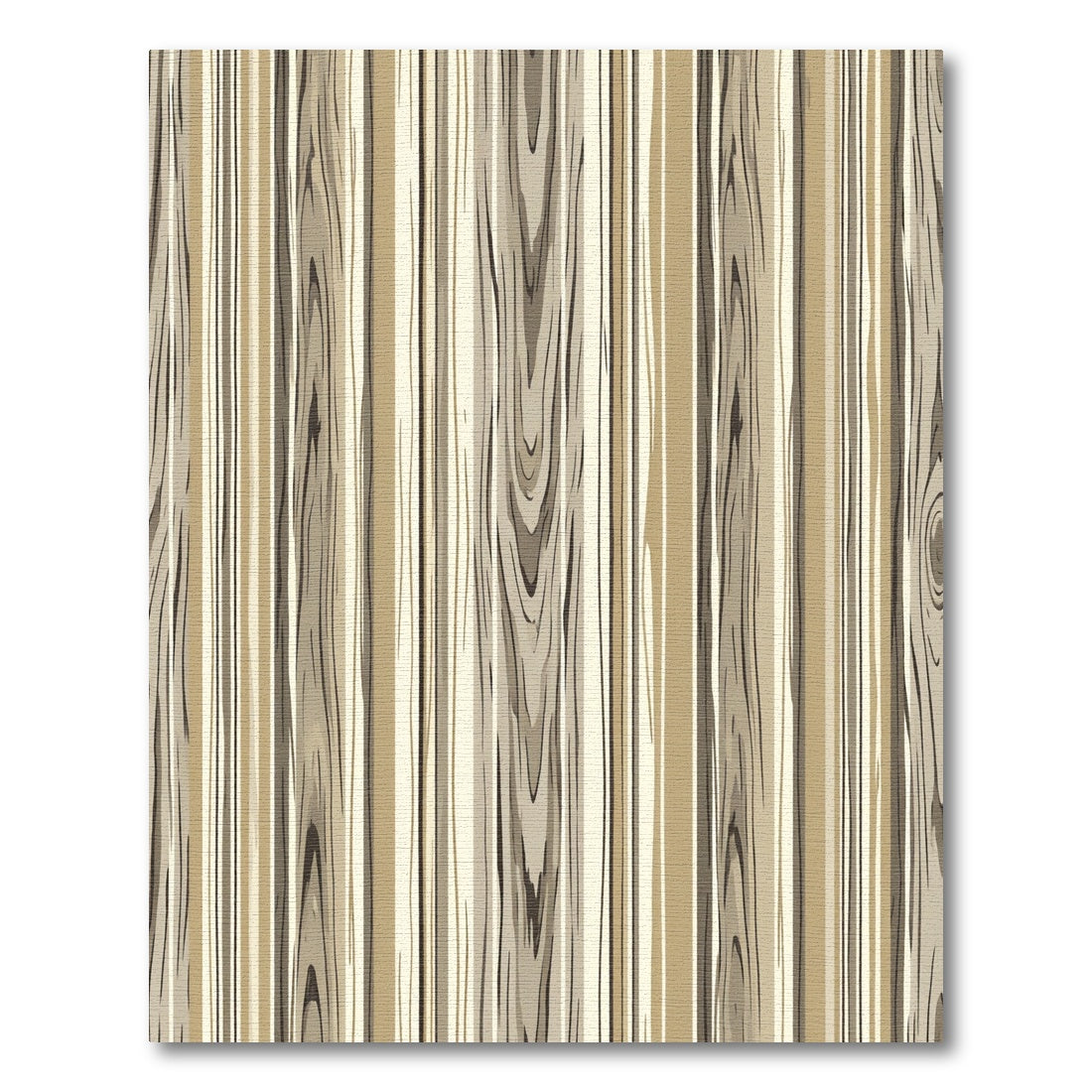 Neutral Earthy Toned Linear Woodgrain Rug
