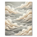 Ethereal Beige Fluid Cloud Swirls Rug