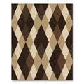 Warm Brown Diamond Geometric Repeat Rug