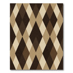 Warm Brown Diamond Geometric Repeat Rug