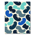 Blue bean abstract shape Rug