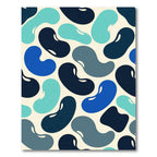 Blue bean abstract shape Rug