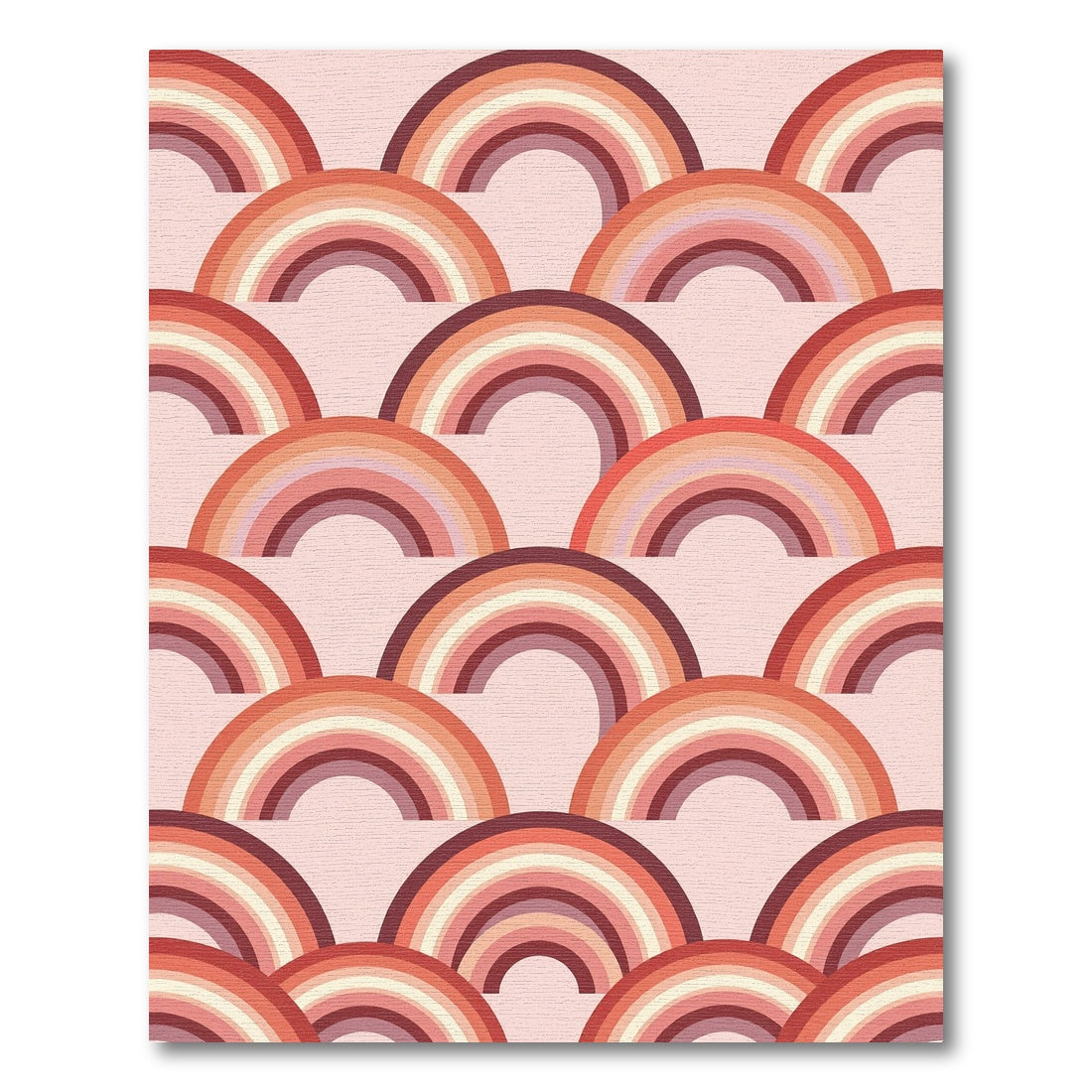 Retro Terra Cotta Rainbow Arch Repeating Rug