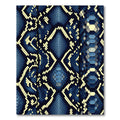Bold Blue Reptile Scale Hexagon Rug