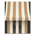 Brown Cream Vertical Stripe Awning Rug