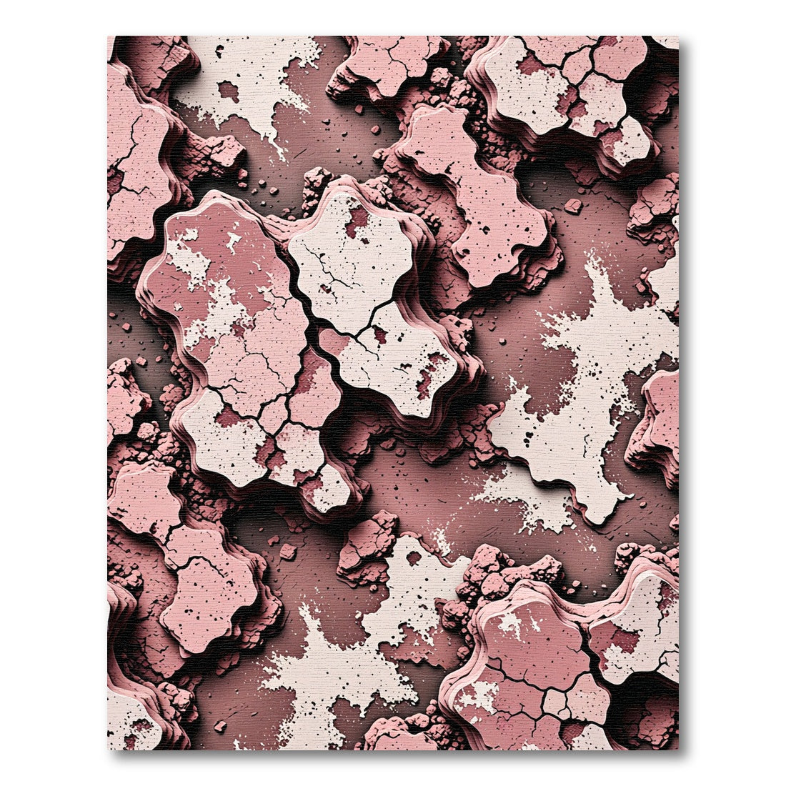 Rose Clay Cracked Earth Layers Rug